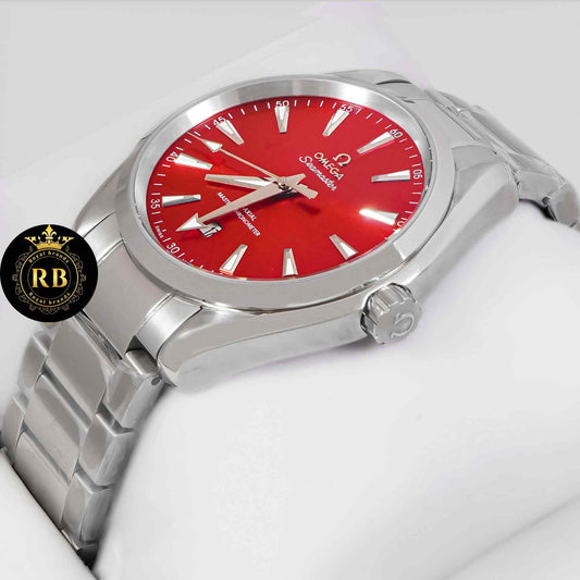 Latest Collection Silver With Red Dial Watch
