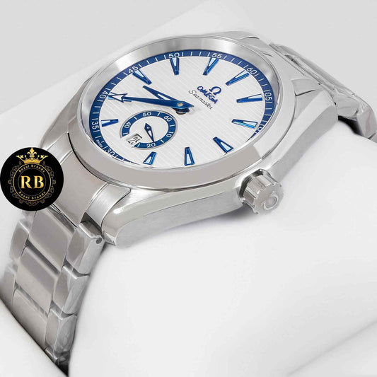 Latest Collection Silver With White & Blue Dial Watch