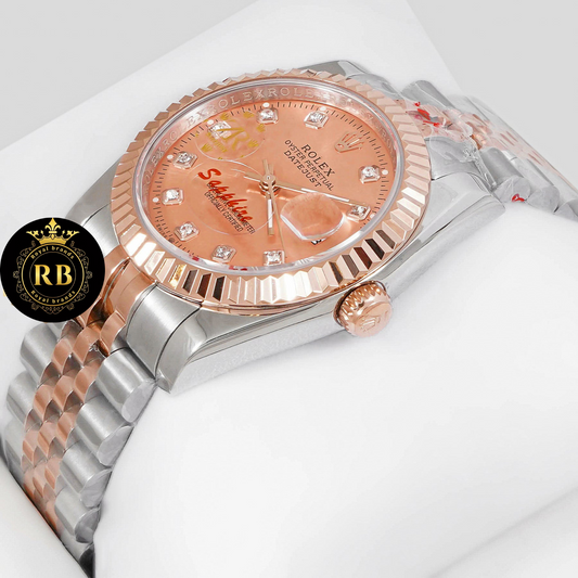 Latest Collection 36 Rose Gold Two Tone Peach Dial Automatic Watch