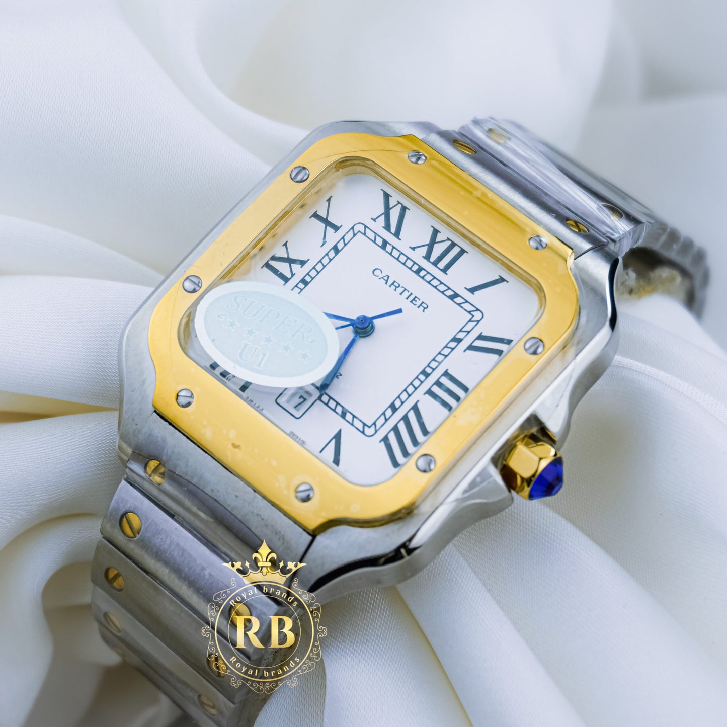 Latest Collection De Latest Gold & Silver With White Dial Automatic Watch