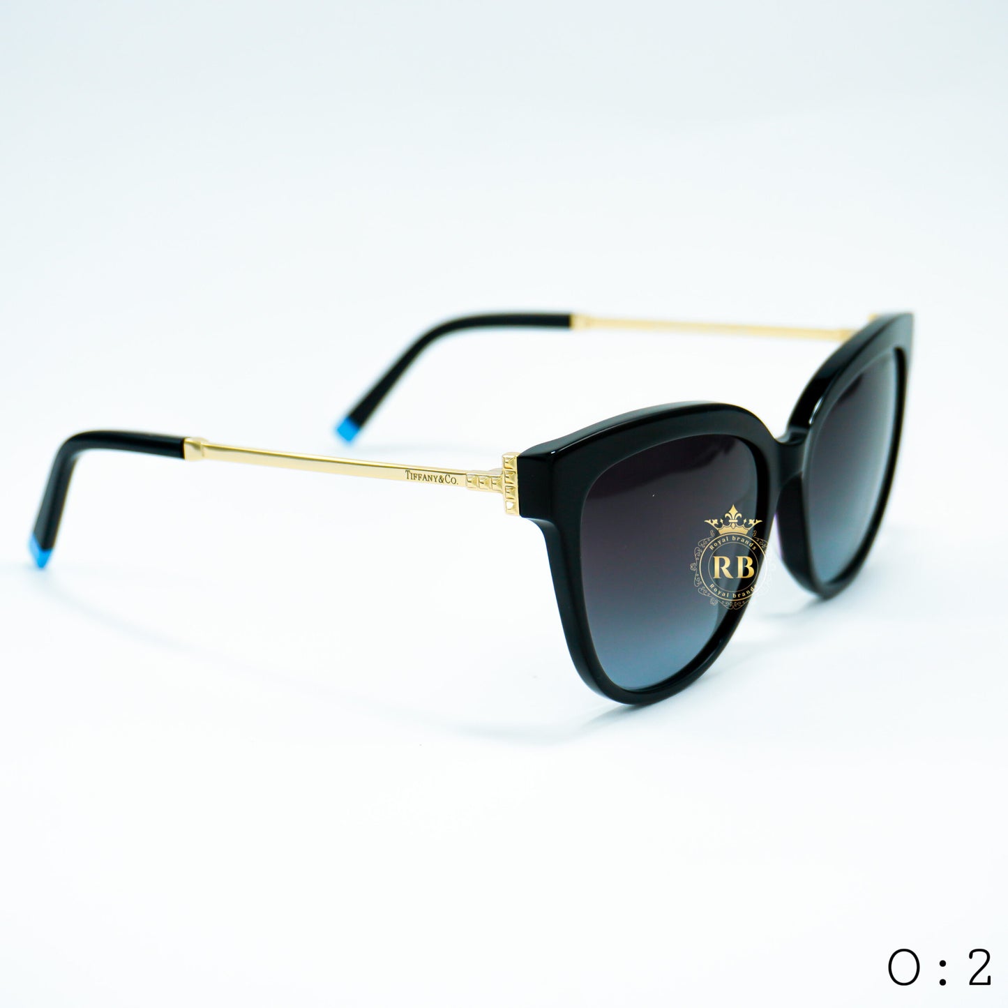 Tiffany Cat Eye Black Sunglasses O-1