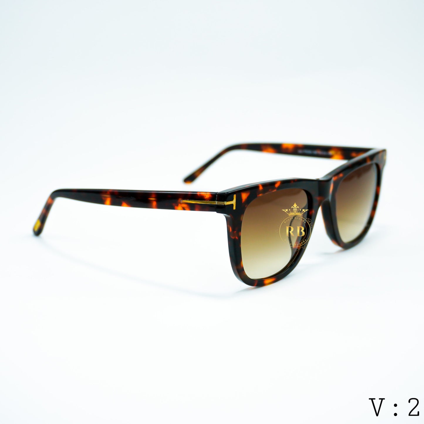 Wayfarer Brown & Black Sunglasses V-1