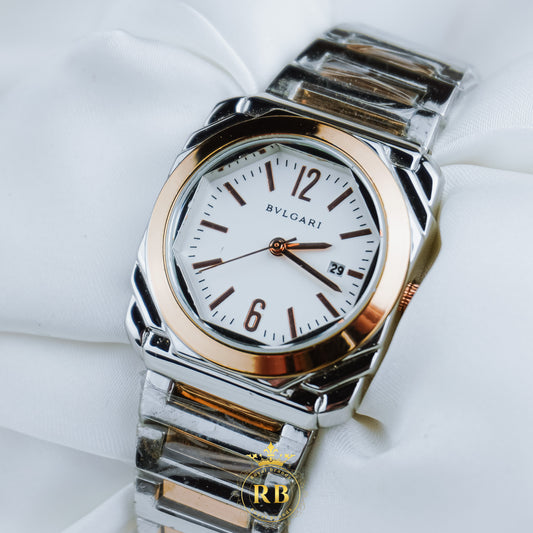 Latest Ladies Collection White Dial Two Tone Watch