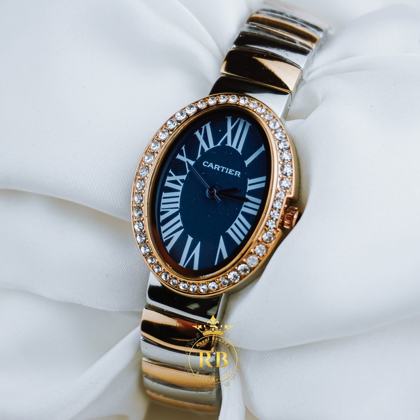 Latest Ladies Collection Crystal Bezel Blue Dial Watch