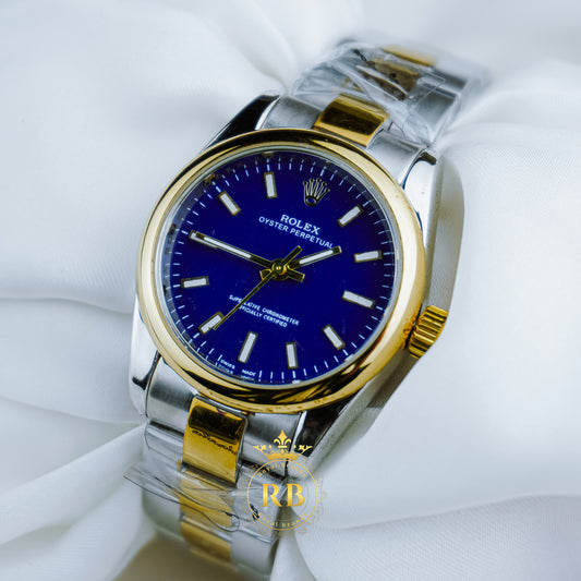 Latest Ladies Collection Blue Dial Two Tone Watch