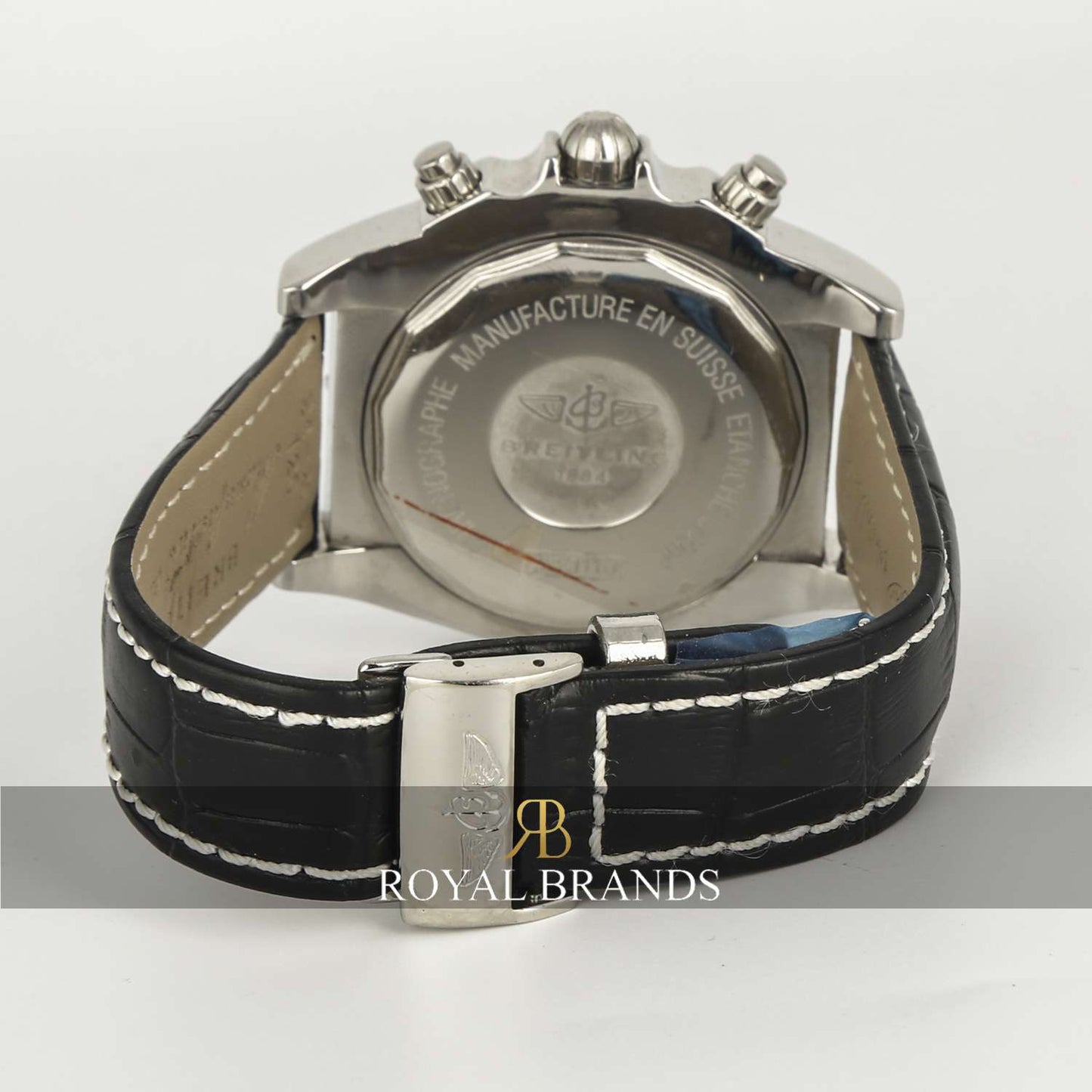 Latest Collection Silver Case With Blue Dail & Black Strap Watch