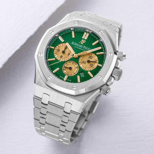 Latest Collection R0YAL OAK Green CHRONOGRAPH Watch